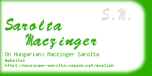 sarolta maczinger business card